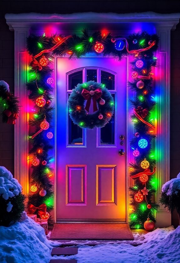 vibrant neon accents