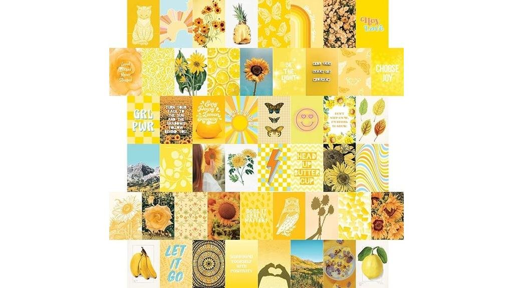 yellow wall collage kit